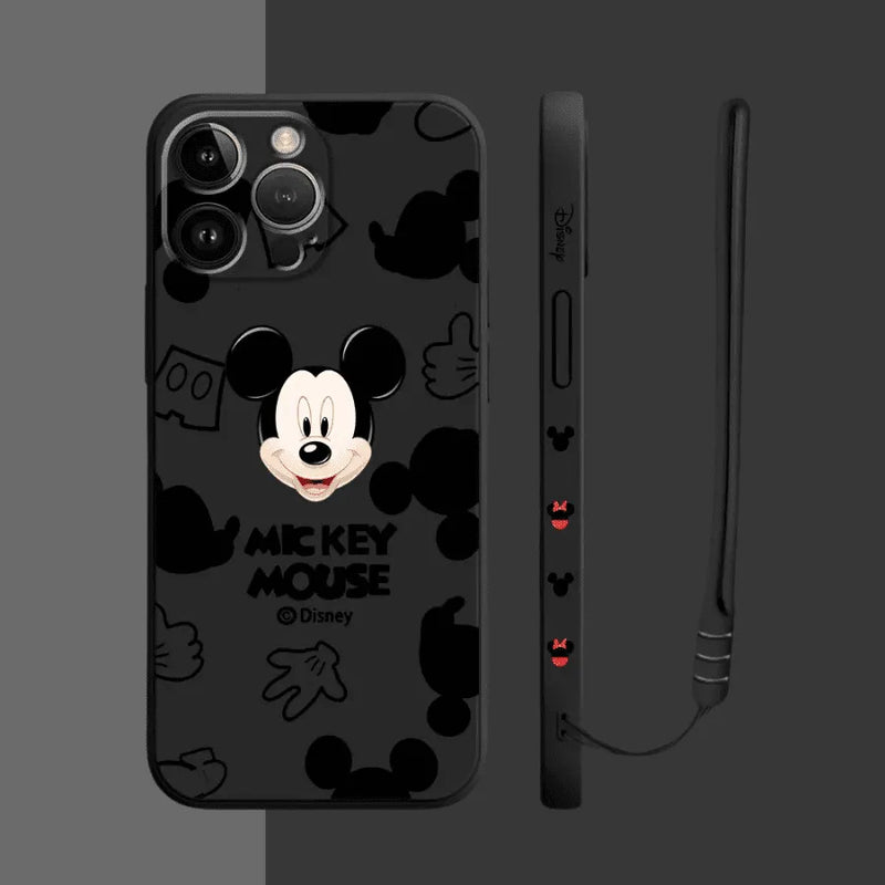 Capinha Iphone Mickey Mouse e Minnie - Case de Alta Proteção e Com Cordão de Brinde