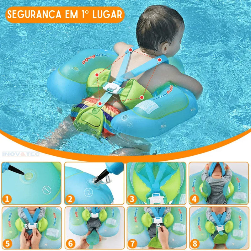 Boia Infantil Mar e Piscina Com Proteção Solar SUMMER TIME - Diversão com Segurança Garantida