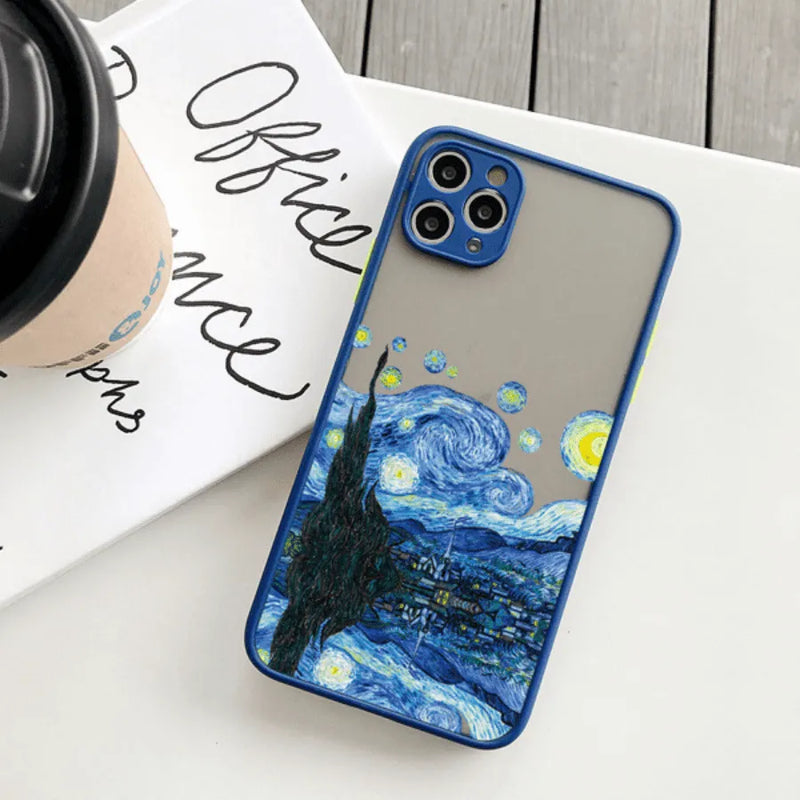 Capinha de Celular para Iphone em Silicone Ateliê Van Gogh
