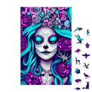 Quebra-Cabeça De Madeira Inova WOOD PUZZLE - Caveira Mexicana Azul | Diversão Com Diversos Benefícios