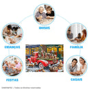 Quebra-Cabeça de Madeira Inova WOOD PUZZLE - Cachorros Natalinos | Diversão com Diversos Benefícios