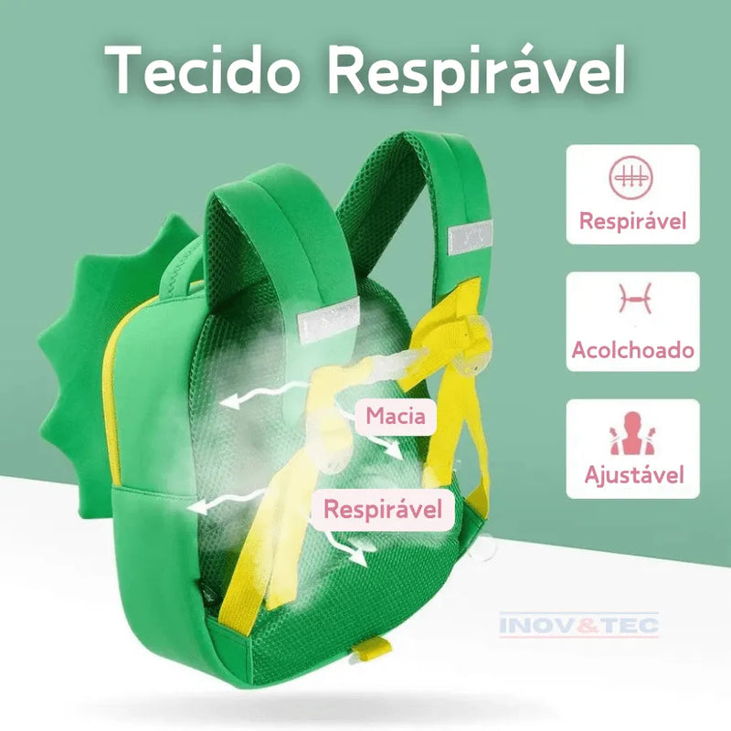 Mochila Infantil de Dinossauro 3D - Leve Seu Amigo Dinossauro Para a Escola