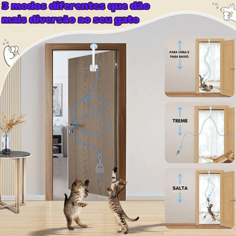 Brinquedo Interativo Para Gatos CatAlive Recarregável - Prenda Na Sua Porta, Aperte Um Botão e Faça seu Gato Mais Feliz ! [PROMOÇÃO DE LANÇAMENTO 50% OFF POR TEMPO LIMITADO]