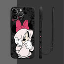 Capinha Iphone Mickey e Minnie de Moletom - Case de Alta Proteção e e Com Cordão de Brinde