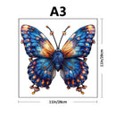 Quebra-Cabeça de Madeira Inova WOOD PUZZLE - Borboleta Azul | Diversão com Diversos Benefícios para Crianças e Idosos