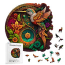 Quebra-Cabeça de Madeira Inova WOOD PUZZLE - Beija-flor Livre | Diversão com Diversos Benefícios para Crianças e Idosos