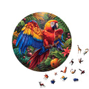 Quebra-Cabeça De Madeira Inova WOOD PUZZLE - Arara Na Floresta | Diversão Com Diversos Benefícios Para Crianças e Idosos