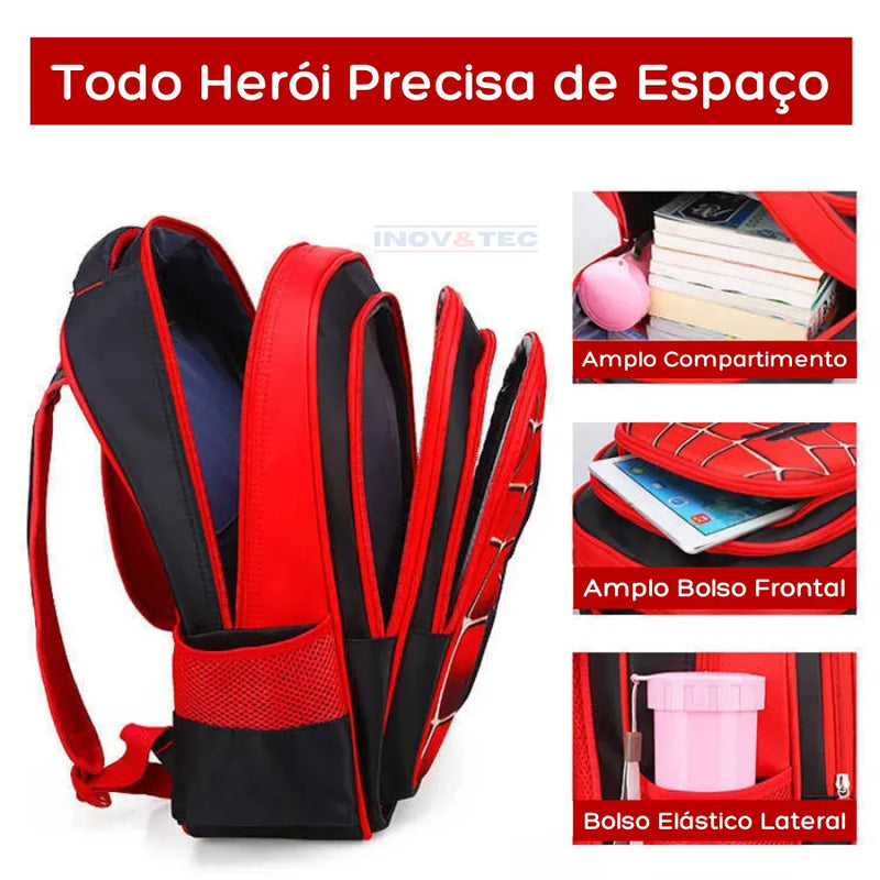 Mochila Infantil Homem-Aranha - De Volta às Aulas