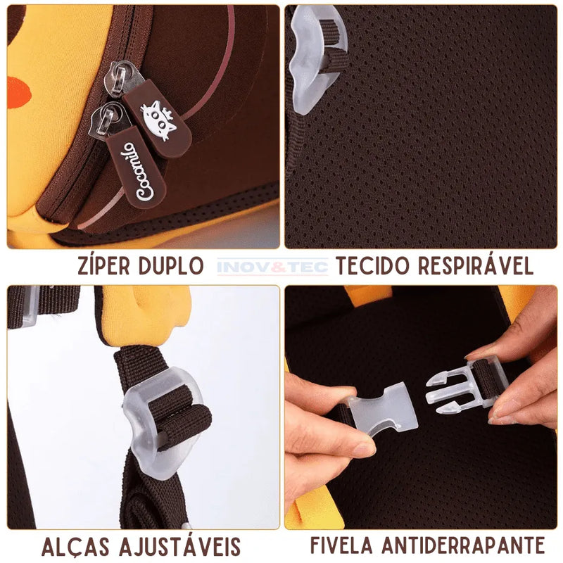 Mochila Infantil Bichinhos 3D - Estilo e Diversão na Volta às Aulas