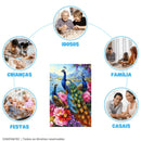 Quebra-Cabeça de Madeira Inova WOOD PUZZLE - Pavões em seu Habitat  | Diversão com Diversos Benefícios