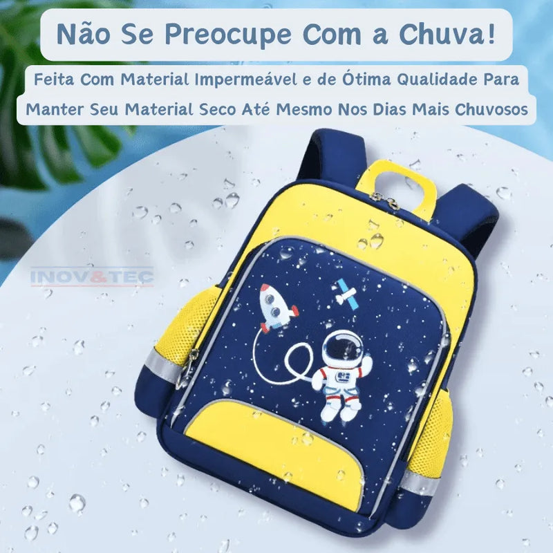 Mochila Infantil Foguete Da Diversão - Tenha Espaço Para Carregar o Que Precisar