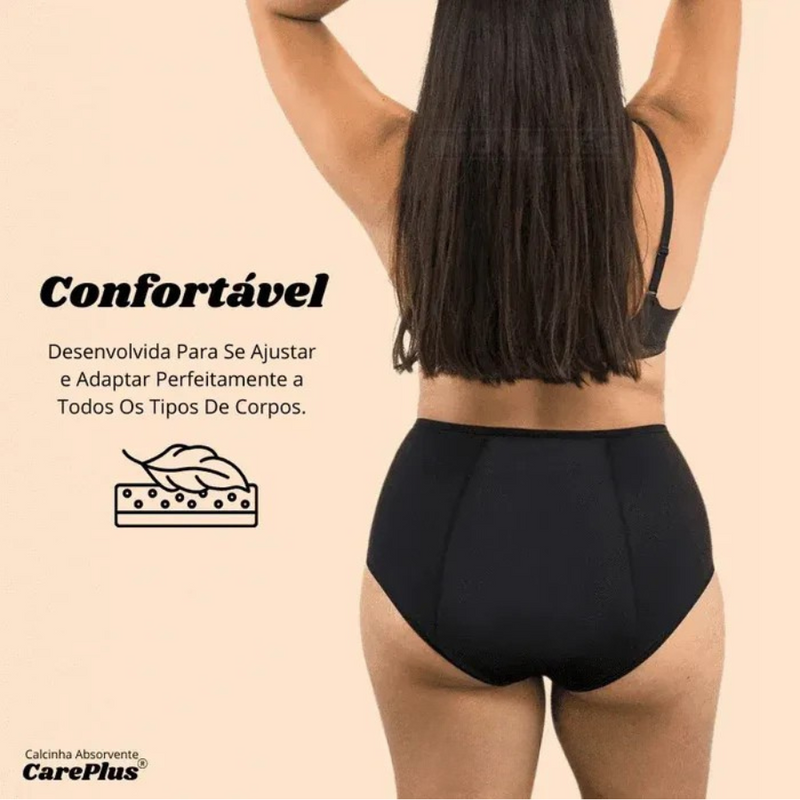Calcinha Absorvente Protetora CarePlus® + Coletor Menstrual de Brinde [Leve 5 Pague 4]