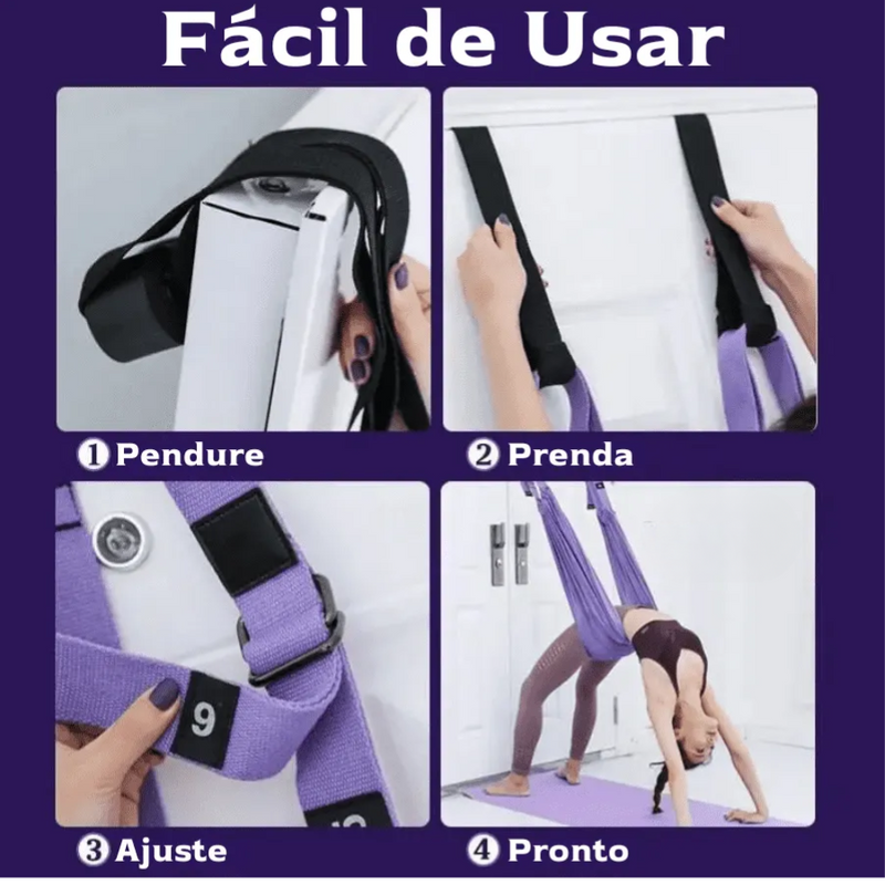 Faixa Elástica de Yoga para Alivio de Dores Nas Costas e Alongamento ZenFLEX