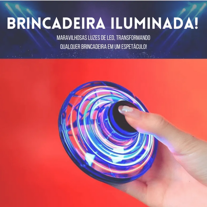 Disco Voador Spinner com LED Boomerang Flying