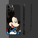 Capinha Iphone Casal Mickey e Minnie Músicos - Case de Alta Proteção e Com Cordão de Brinde