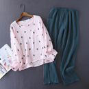 Pijama Feminino Cactus Whisper - Conjunto Com Calça e Camisa Longa em 100% Algodão | Macio, Leve e Super Confortável