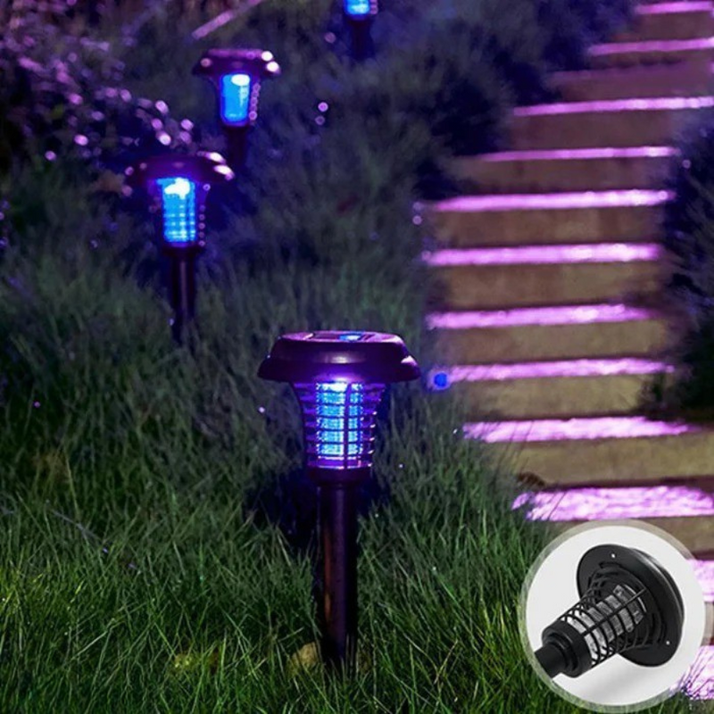 Lâmpada Led Eliminadora de Mosquitos com Painel Solar Repelling LED Light