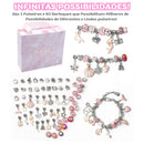 Kit De Pulseira e Berloques Infantil com 64 Peças MontaPrincess