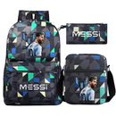 Kit Escolar Infantil Mochila com Lancheira e Estojo Messi