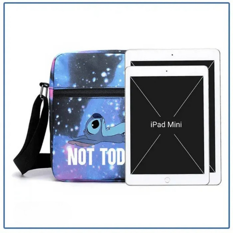 Kit Escolar Infantil Mochila + Lancheira e Estojo Lilo Stitch Lovers