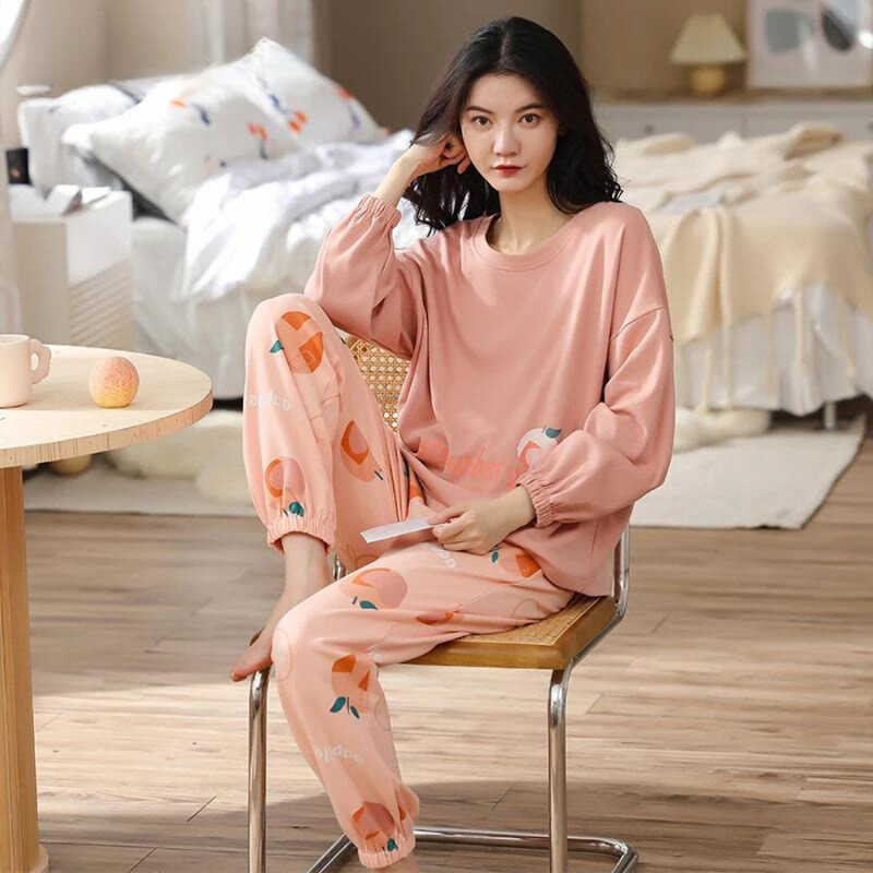 Pijama Feminino Sweet Confort - Conjunto Com Calça e Camisa Longa em Algodão | Super Macio, Quentinho e Confortável