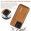 Capinha de Couro para Iphone com Carteira De Couro Slim Magnética DG MING