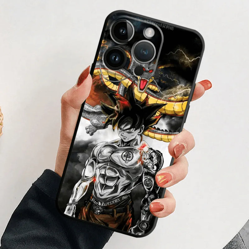 Capinha de Celular para Iphone em Silicone Dragon Ball Actions