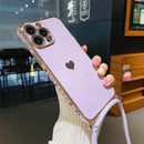 Capinha de Celular para Iphone com Cordão Love Necklace