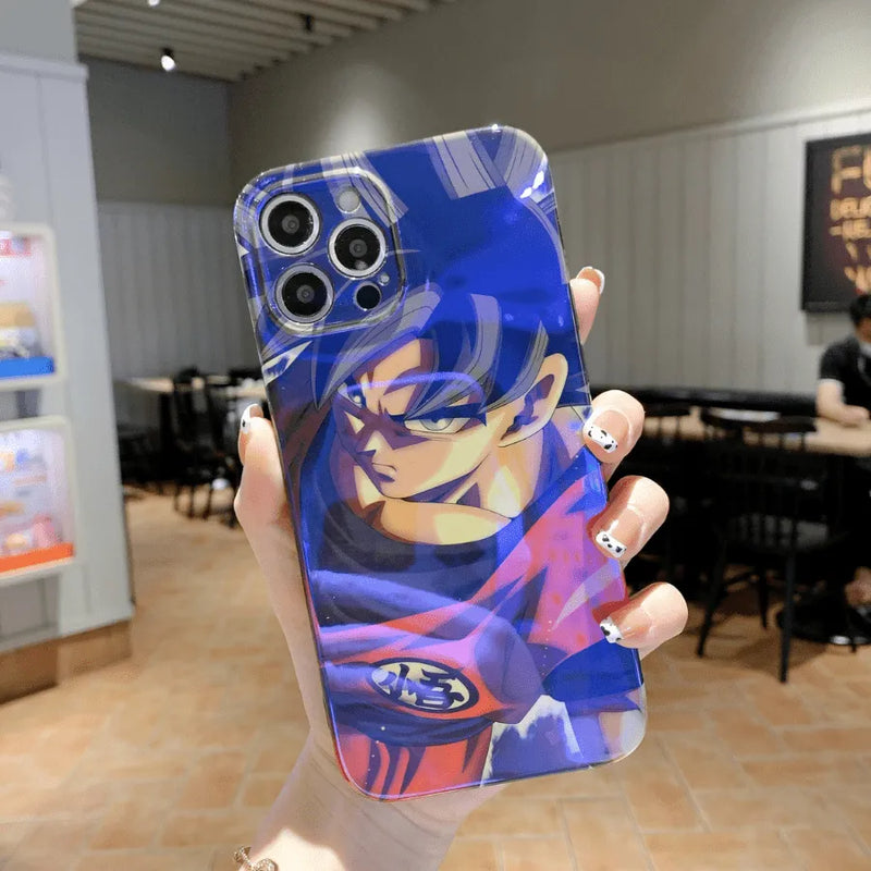 Capinha de Celular para Iphone Holográfica Dragon Ball DBZ