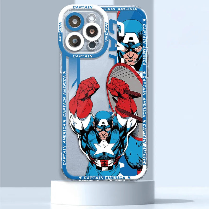 Capinha de Celular para Iphone Marvel Super Heroes em Silicone