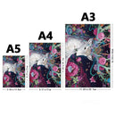 Quebra-Cabeça de Madeira Inova WOOD PUZZLE - Cervo Floral | Diversão com Diversos Benefícios para Crianças e Idosos