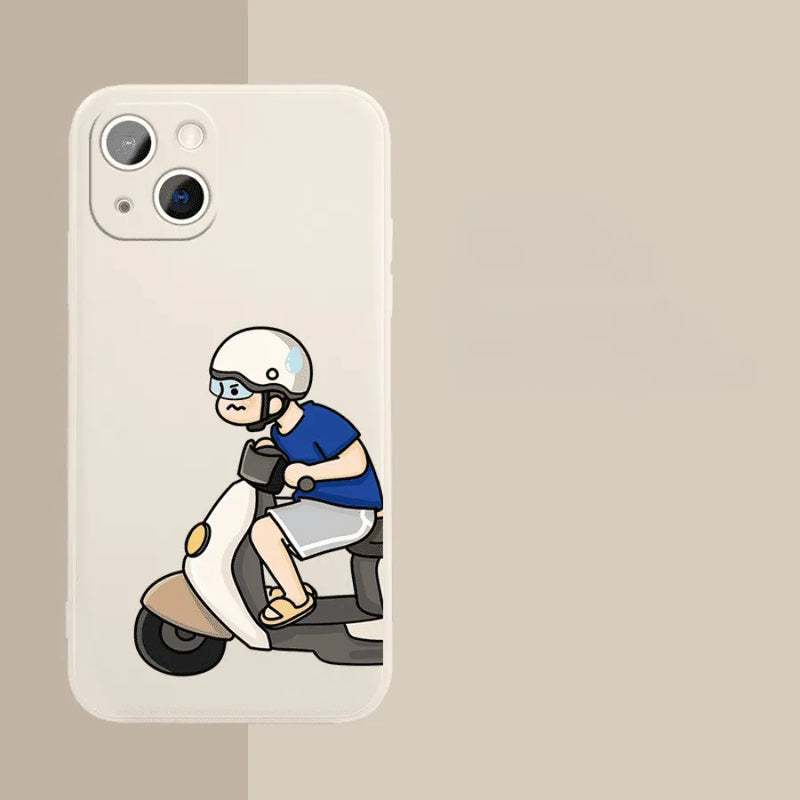 Capinha Iphone Casal Motoca -  - Case de Alta Proteção e Resistência