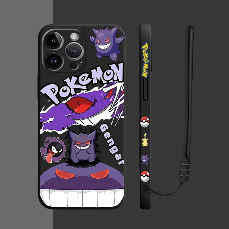 Capinha Iphone Pokémon Clássico - Case de Alta Proteção e Com Cordão de Brinde