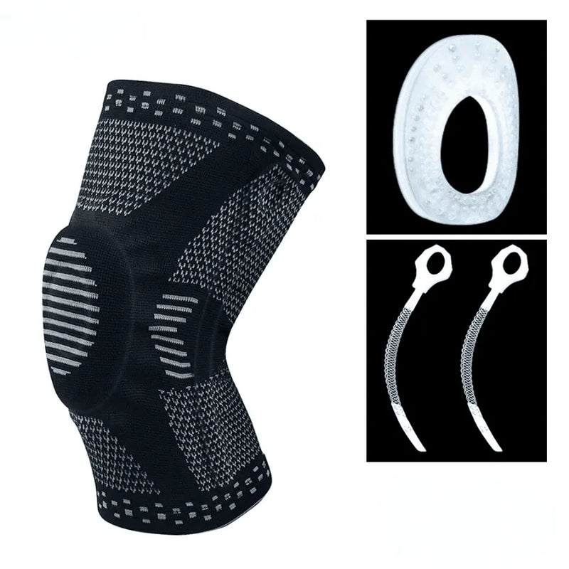 Joelheira de Compressão Ortex Pro - Com Estabilizador de Rótula em Gel e Haste Metálica de Sustentação lateral [Promoção de Lançamento 50% OFF SÓ ATÉ HOJE]