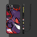 Capinha Iphone Pokémon Pikachu e Gengar - Case de Alta Proteção e Com Cordão de Brinde
