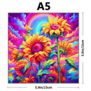 Quebra-Cabeça De Madeira Inova WOOD PUZZLE - Girassóis Psicodélicos | Diversão Com Diversos Benefícios