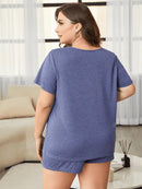 Pijama Feminino Plus Size ConfortSleep - Conjunto BabyDoll e Shorts Fresquinho LooseFit | Tecido Super Macio e Confortável