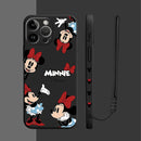 Capinha Iphone Casal da Disney Mickey e Minnie - Case de Alta Proteção e Com Cordão de Brinde