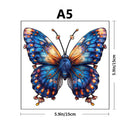 Quebra-Cabeça de Madeira Inova WOOD PUZZLE - Borboleta Azul | Diversão com Diversos Benefícios para Crianças e Idosos