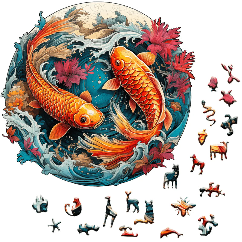 Quebra-Cabeça de Madeira Inova WOOD PUZZLE - Asas e Escamas | Diversão com Diversos Benefícios