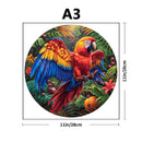 Quebra-Cabeça De Madeira Inova WOOD PUZZLE - Arara Na Floresta | Diversão Com Diversos Benefícios Para Crianças e Idosos