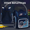 Mochila Infantil Premium Impermeável Unisex - Aventura Espacial Na Escola + Brinde