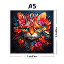 Quebra-Cabeça De Madeira Inova WOOD PUZZLE - Gato Florido | Diversão Com Diversos Benefícios