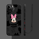 Capinha Iphone Mickey Mouse e Minnie - Case de Alta Proteção e Com Cordão de Brinde