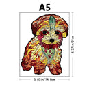 Quebra-Cabeça de Madeira Inova WOOD PUZZLE - Cachorro Filhote Aquarela | Diversão com Diversos Benefícios para Crianças e Idosos