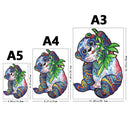 Quebra-Cabeça de Madeira Inova WOOD PUZZLE - Panda com Bambu | Diversão com Diversos Benefícios para Crianças e Idosos