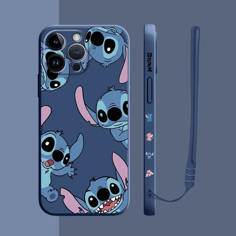 Capinha Iphone Stitch Lovers - Case de Alta Proteção e Com Cordão de Brinde