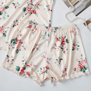 Pijama Feminino Cozy Flower - Conjunto BabyDoll e Shorts Fresquinho Toque De Seda | Tecido Super Macio e Confortável