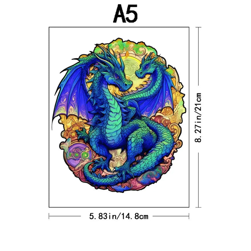 Quebra-Cabeça De Madeira Inova WOOD PUZZLE - Casal De Guardiões | Diversão Com Diversos Benefícios