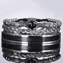 Kit de 3 Pulseiras Masculinas Premium Ajustáveis com Pedra Natural OLHO de TIGRE